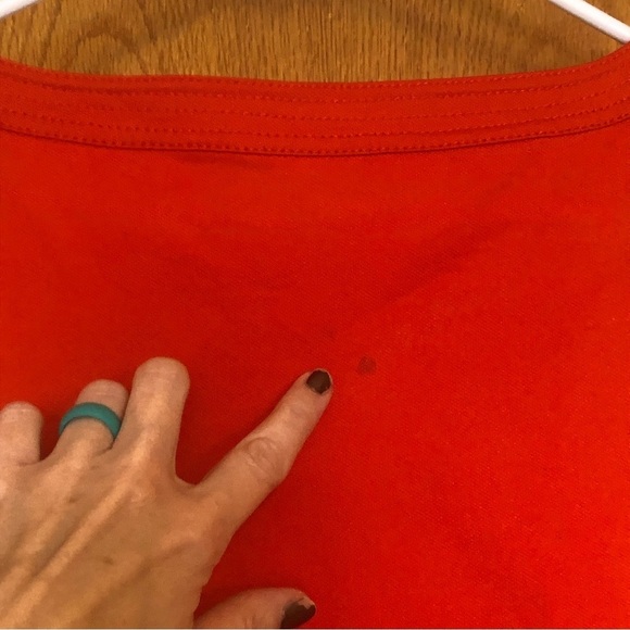 Tory Burch Leena Twill Sheath Midi Knee Length Dress Red Sz 6 - Picture 8 of 16